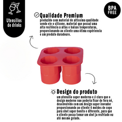Forma de Gelo 4 Cavidade Para Shot unyhome