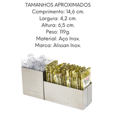 Porta Paleta Com Sache em Aço Inox Alissan