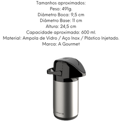 Garrafa em Aço Inox Térmica Verona 600ML Unitermi