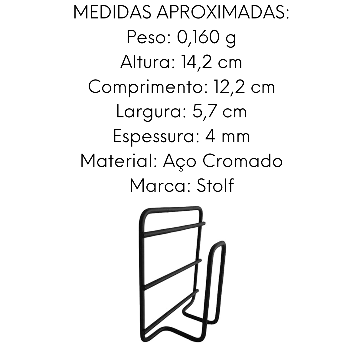 Porta Guardanapo Premium Preto A Gourmet