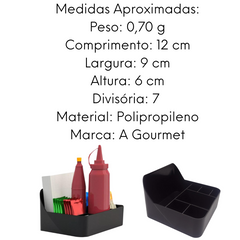 Porta Sache G Preto em Polipropileno unyhome