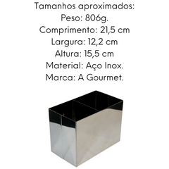 Porta Talher em Aço Inox 21,5 cm Alissan