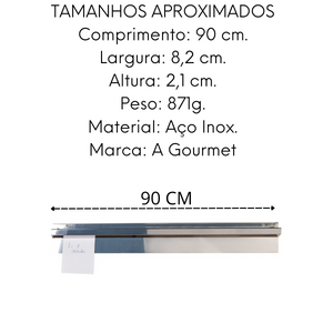 Porta Comanda em Aço Inox 90 cm A Gourmet