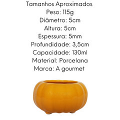 Ramequim Abóbora Laranja em Porcelana 130ml BelaVista