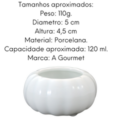 Molheira Abóbora em Porcelana 120ml BelaVista