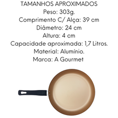 Frigideira Cereja N24 em Aluminio Antiaderente Arary