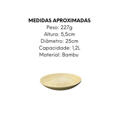 Saladeira Bambu Eco 25cm 1,2L - A Gourmet