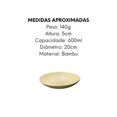 Tigela Bambu Eco 20cm 600ml - A Gourmet