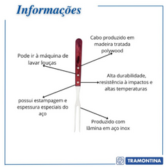 Garfo Trinchante de Aço Inox Polywood - A Gourmet