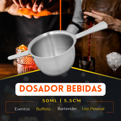 Dosador com Apoio em Aço inox - A Gourmet