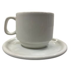 Xicara de Chá Com Pires 210ml em Porcelana ATLAS