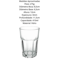 Copo Bistrol Base Octogonal 410ml Nadir