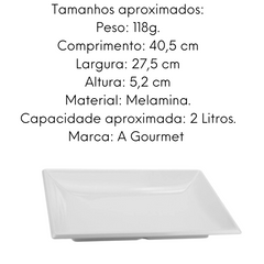 Travessa Retangular Funda 2L Gourmet Mix