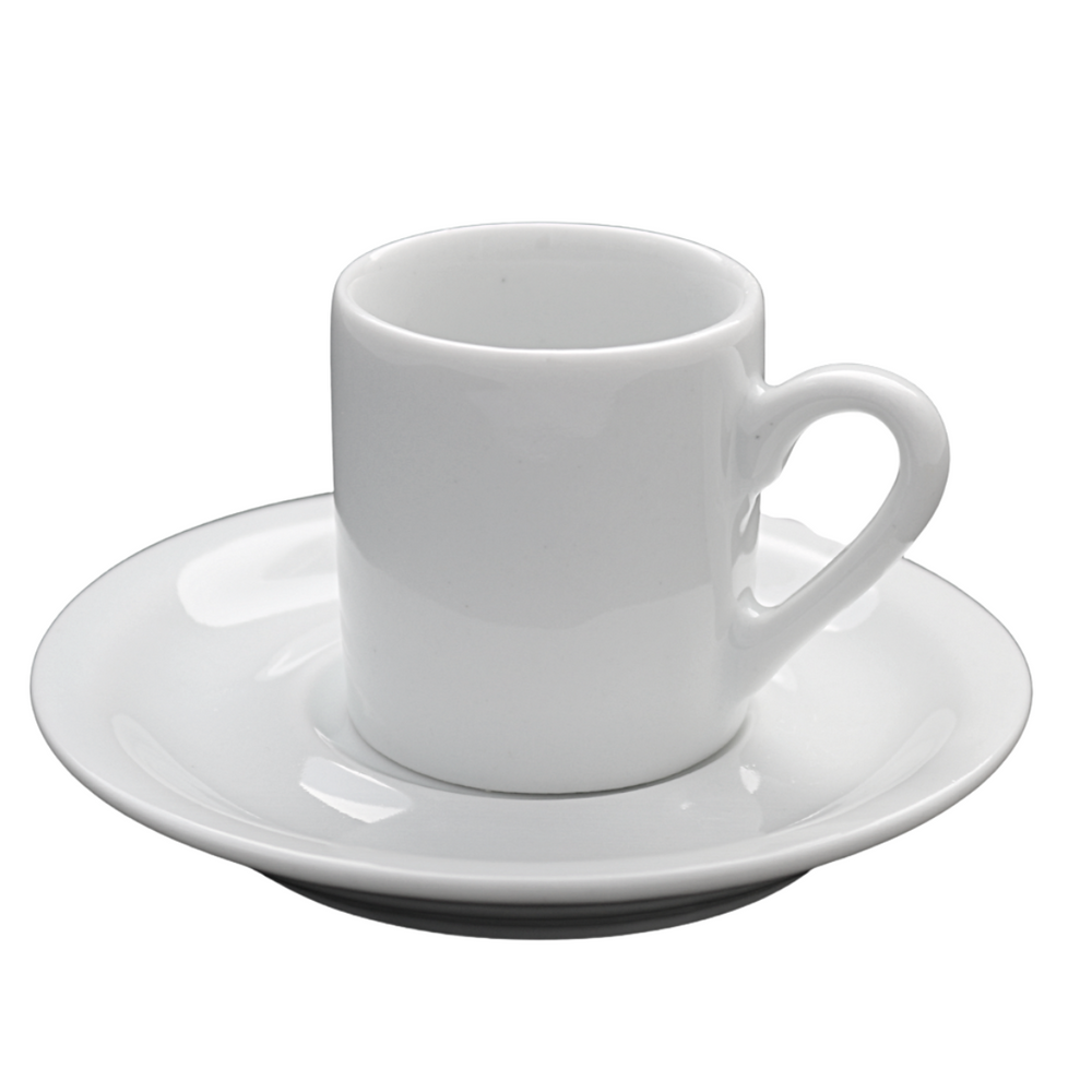 Mini Xicara de Café 60ml C/ Pires em Porcelana BelaVista