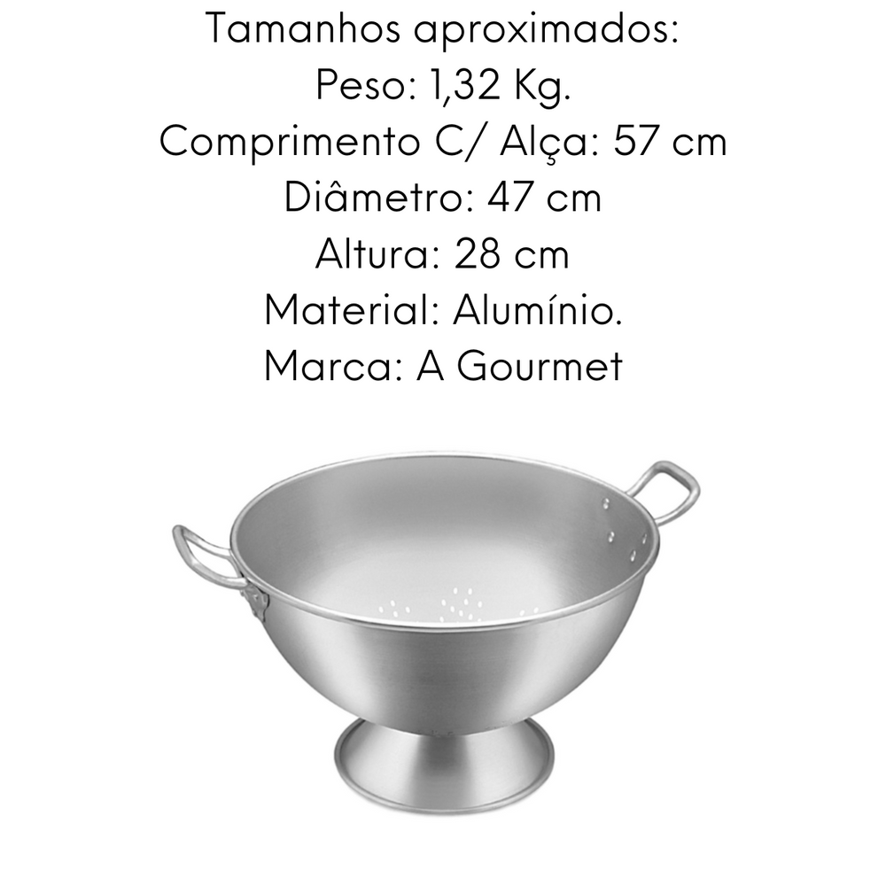 Escorredor Hotel de macarrão em aluminio N45 ABC