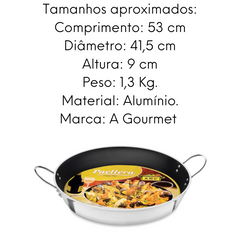 Paellera Profissional Hotel em Aluminio N40 Antiaderente ABC