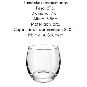 Copo Aruba Rocks Transparente 350ml Nadir