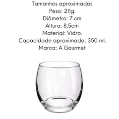 Copo Aruba Rocks Transparente 350ml Nadir