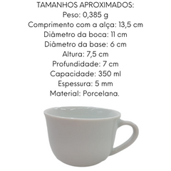 Xicara Consume Pequena S/ Pires Com 1 Alça Porcelana BelaVista