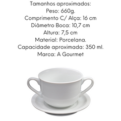 Tigela Consume de Porcelana Dois Cabos 350ml BelaVista