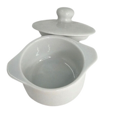 Ramequim Pequeno de Porcelana Com Tampa 50ml BelaVista