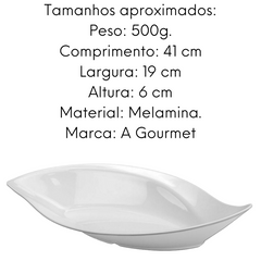Travessa Folha Funda Melamina 41 cm Gourmet Mix
