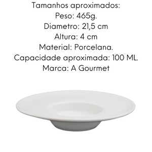 Prato Chapéu Risoto em Porcelana 100ml BelaVista