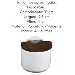 Saleiro Pequeno em Porcelana C/ Tampa BelaVista