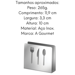 Porta Guardanapo Desenhado em Aço Inox unyhome