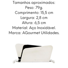 Porta Guardanapo de Aço Inox Alissan