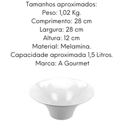 Saladeira Redonda Melamina 1,5L Gourmet Mix
