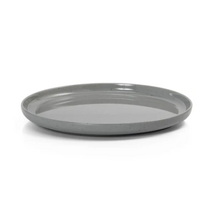 Prato Areia Cinza Borda Reta de Melamina 20cm Gourmet Mix