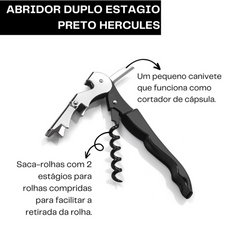 Saca Rolha Duplo Estagio de Aço Inox - A Gourmet