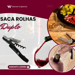 Saca Rolha Duplo Estagio de Aço Inox - A Gourmet