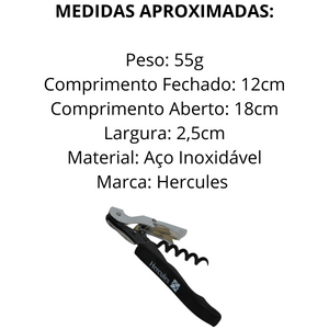 Saca Rolha Duplo Estagio de Aço Inox - A Gourmet