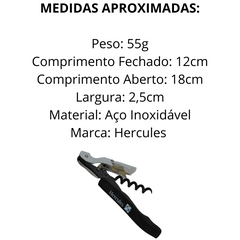 Saca Rolha Duplo Estagio de Aço Inox - A Gourmet