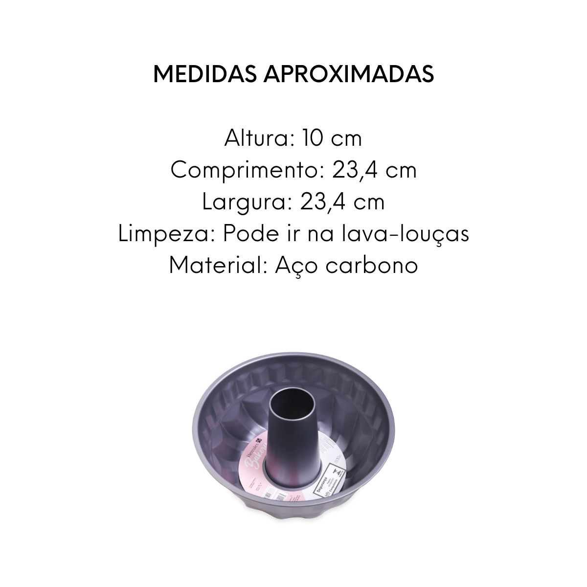 Forma Bolo Redondo Com Furo Anti-aderente Hercules