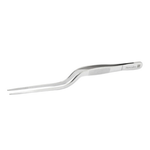 Pinça Culinária Curvada Ponta Reta em Aço Inox Hercules