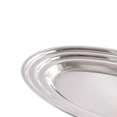 Travessa Oval 30cm em Aço Inox unyhome