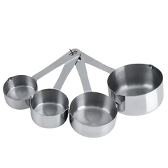 Kit 4 Copo de Medição em Aço Inox unyhome