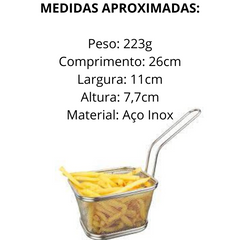 Peneira P/ Fritura Cesto Porções - A Gourmet