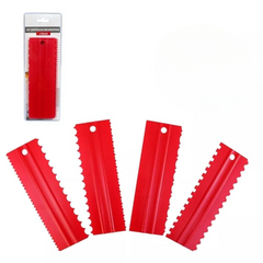 Kit 4 Espatula Decorativa Vermelha unyhome