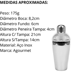 Coqueteleira 500ml de aço inox - A Gourmet