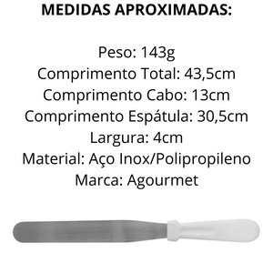 Espatula de Confeitar em Aço Inox 12'' - A Gourmet