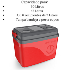 Caixa Térmica Vermelha 30Litros - A Gourmet