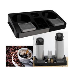 Bandeja Servir Preto Eco organizador de café Unitermi