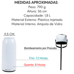 Garrafa Termica Verona Branca 1,8L Unitermi