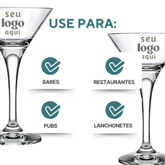 Kit 50 Taça Martini 250ml Personalizado Nadir Taça