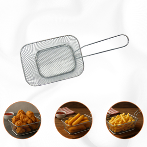 Cesto Servir Porção Metal Cromado - A Gourmet