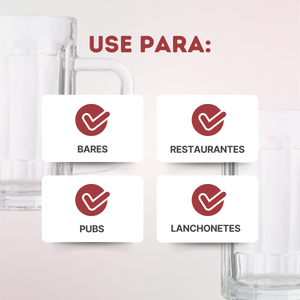Caneca Chopp 500ml Vidro - A Gourmet